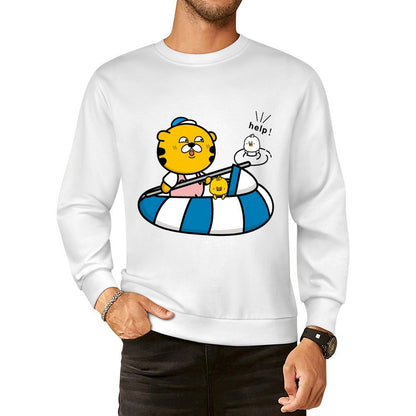 Front Patterned Long Sleeve TopStrong EverydayWear