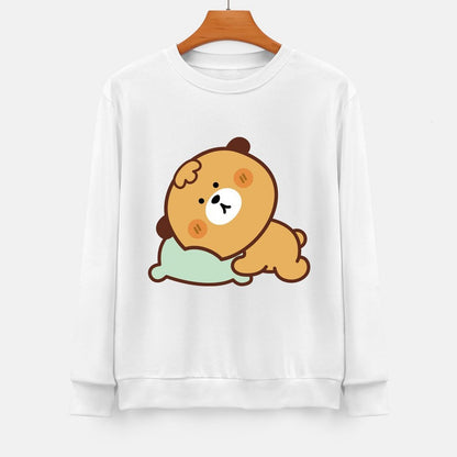 Front Patterned Long Sleeve TopLifestyle Easy-Care