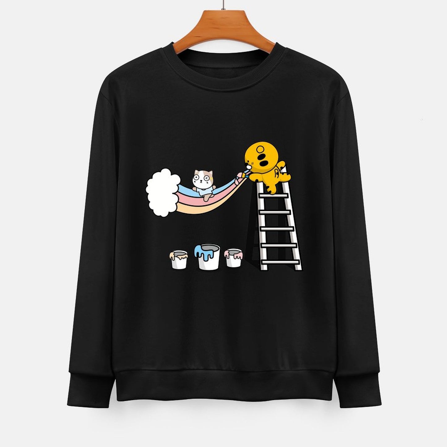 Front Patterned Long Sleeve TopSmooth Feel Classic