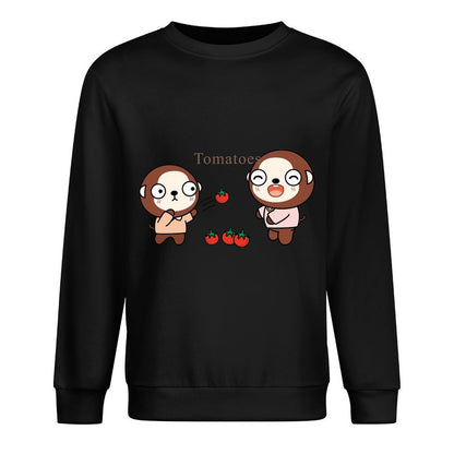 Front Patterned Long Sleeve TopUnisex Edition