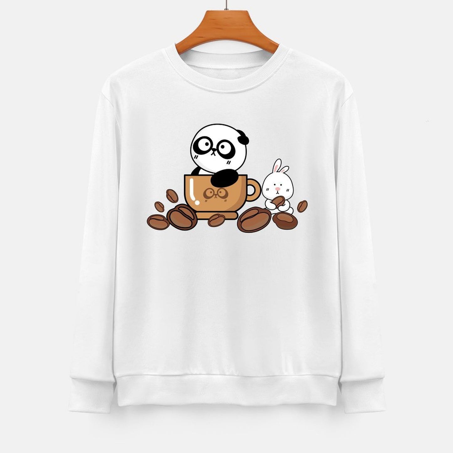 Front Patterned Long Sleeve TopSmooth Feel Lightweight