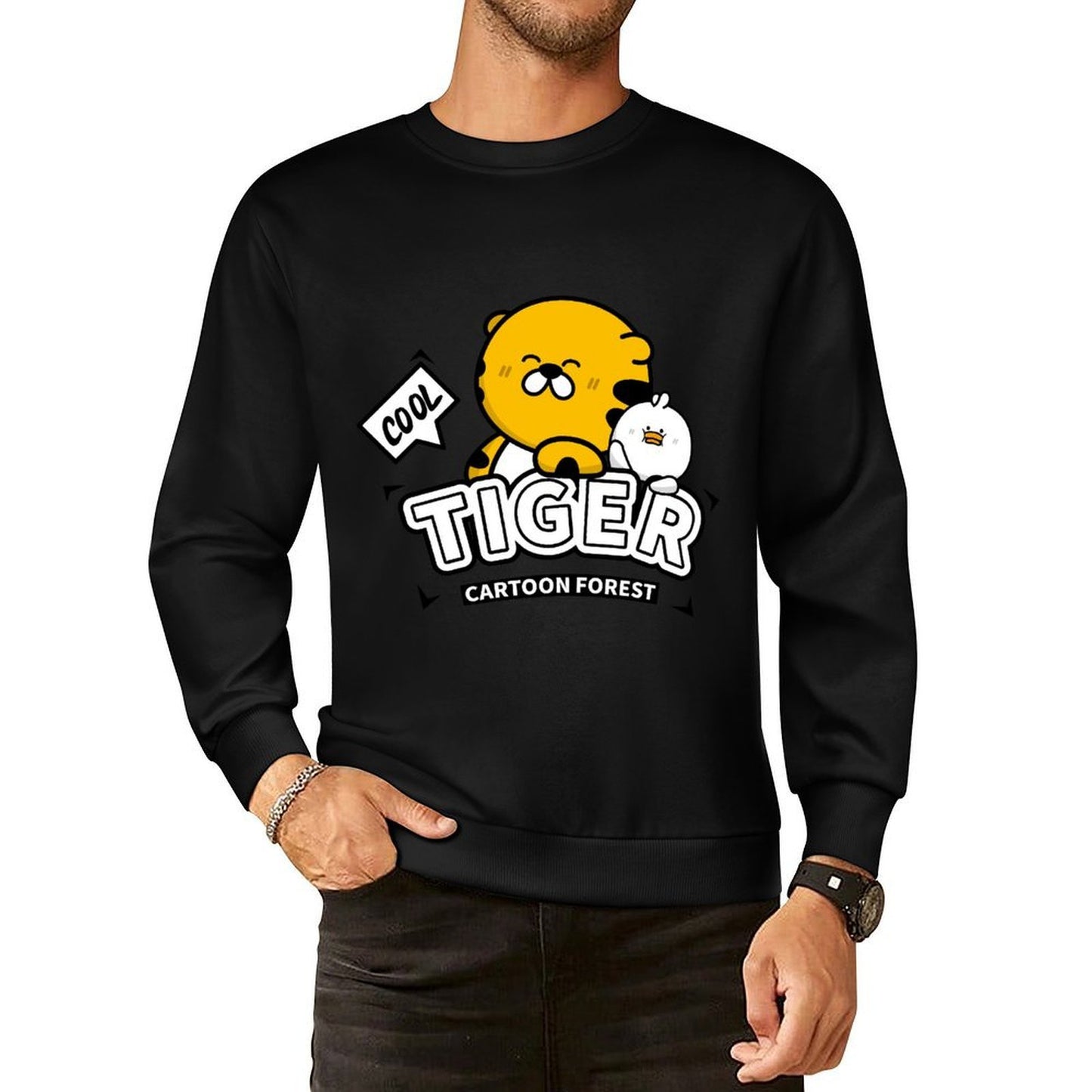 Front Patterned Long Sleeve TopActiveWear Printing