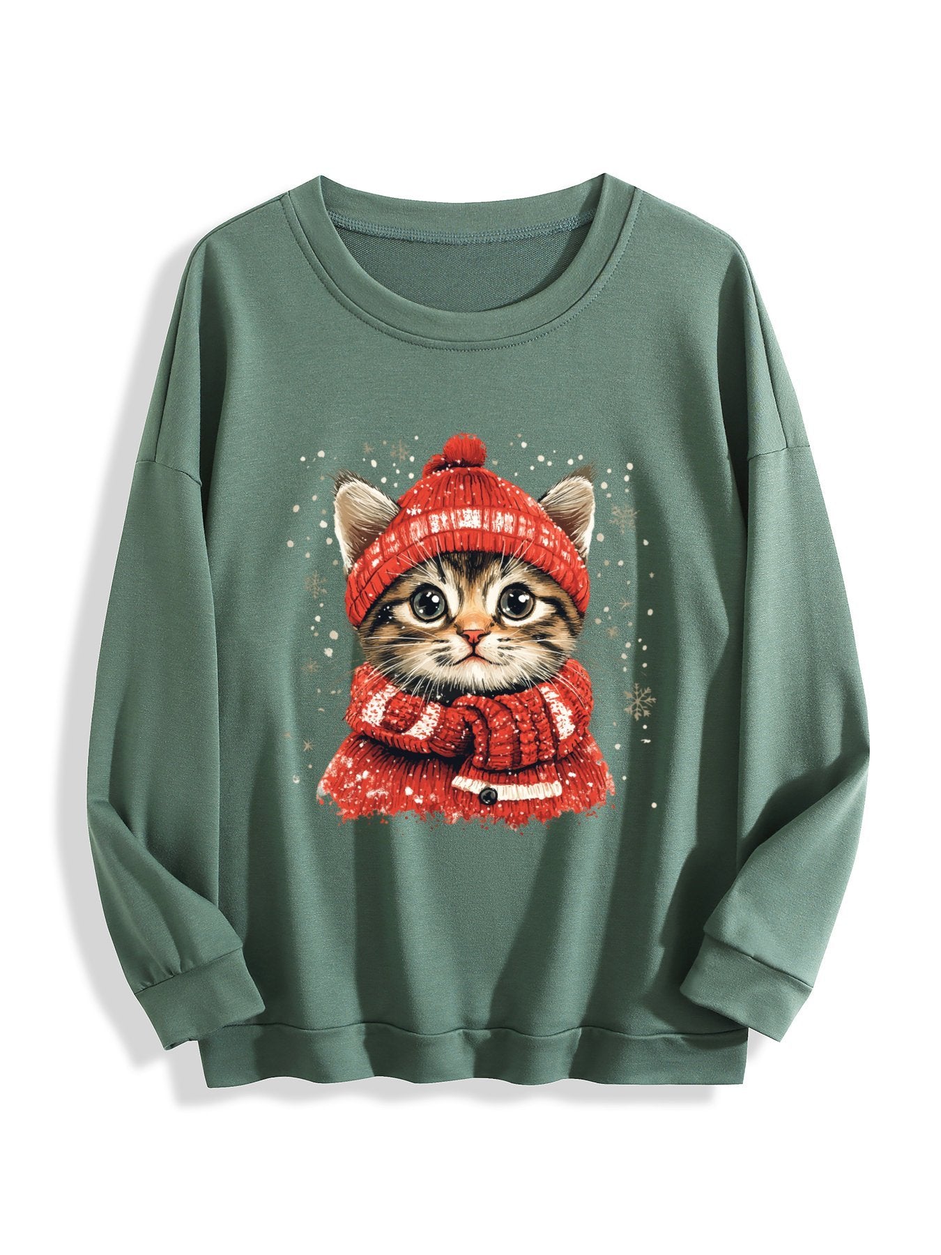 Customizable Christmas-themed long-sleeved Christmas Cat