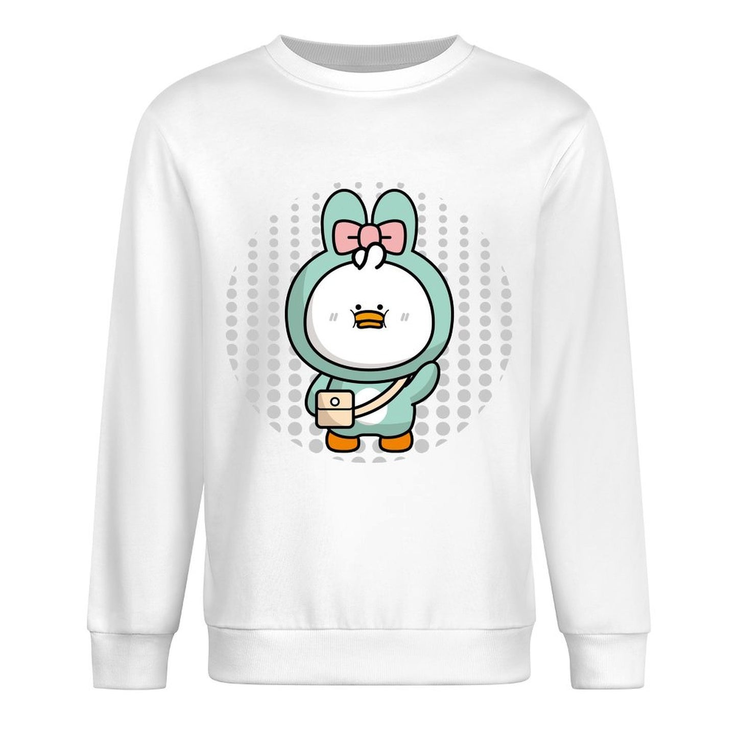 Front Patterned Long Sleeve TopSoftstyle Shrink-Resistant