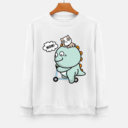 Front Patterned Long Sleeve TopCotton AllSeason