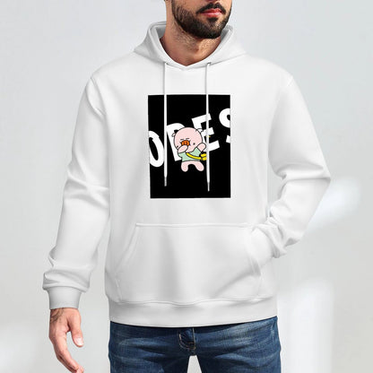 Easy-Care Sleek Front Graphic Hoodies