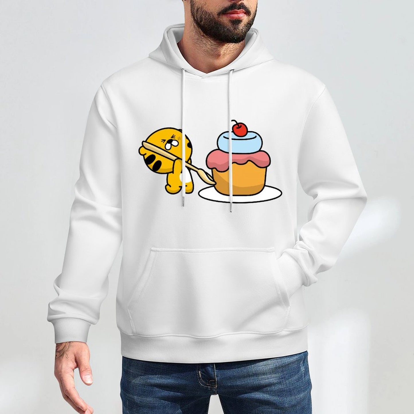 Solid SoftLine Front Graphic Hoodies