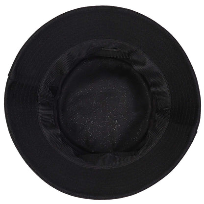 Graphic Black Bucket Hat with Urban Style Print
