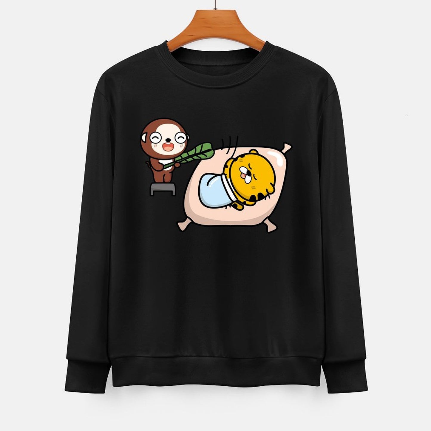 Front Patterned Long Sleeve TopSharp Cotton