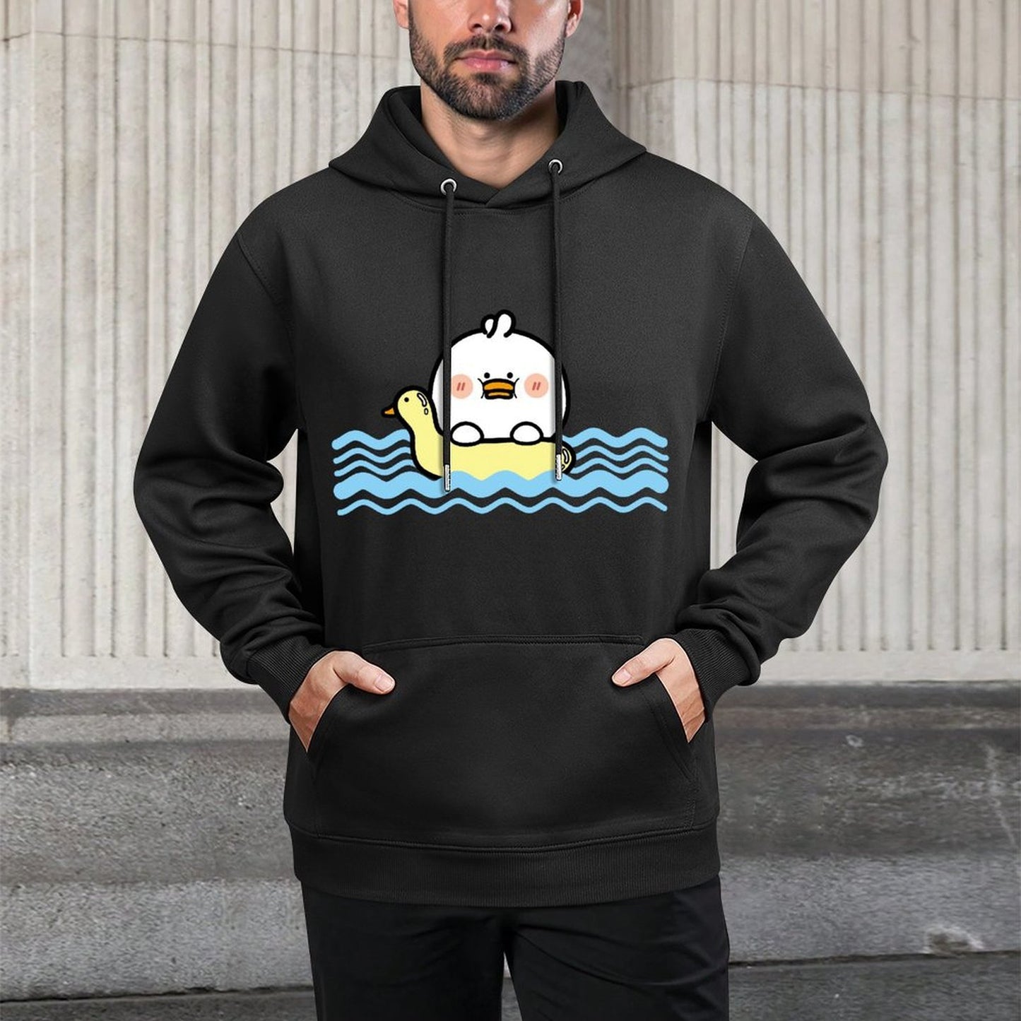 Crisp Print Heat-Transfer Front Graphic Hoodies