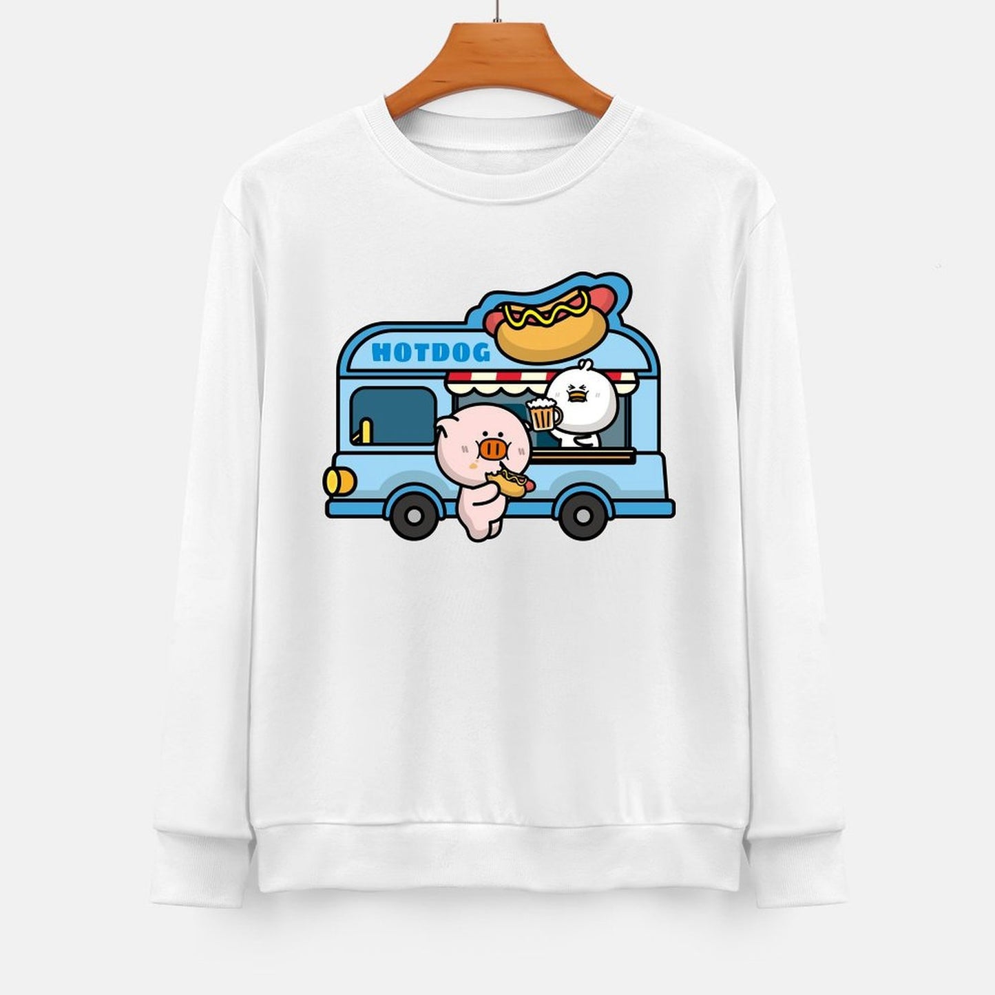 Front Patterned Long Sleeve TopIndoor Lightweight