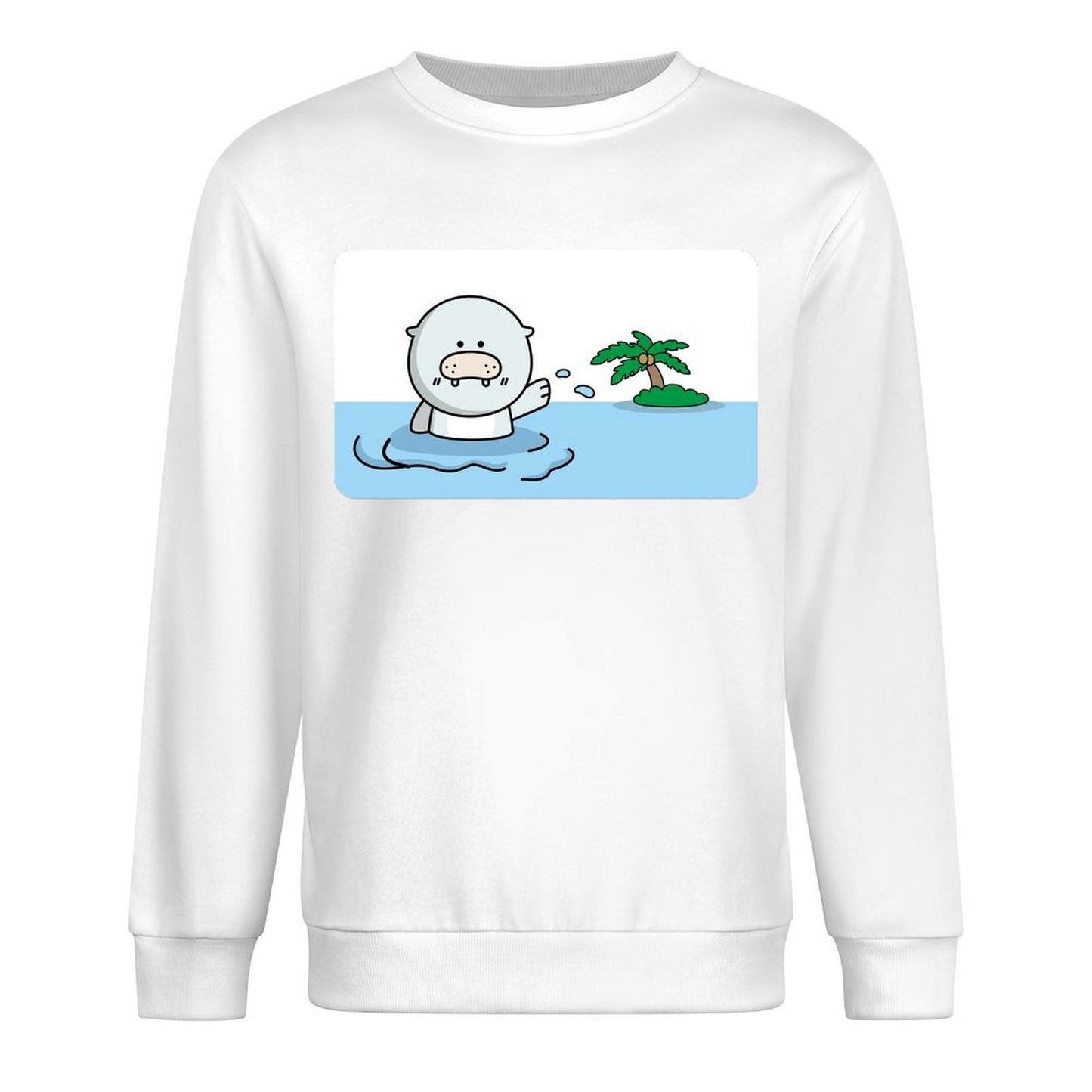 Front Patterned Long Sleeve TopCotton TimelessComfort