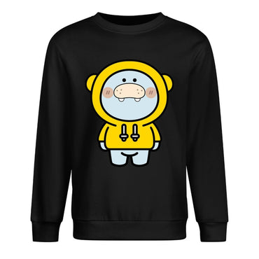 Front Patterned Long Sleeve TopDaily Smooth Feel