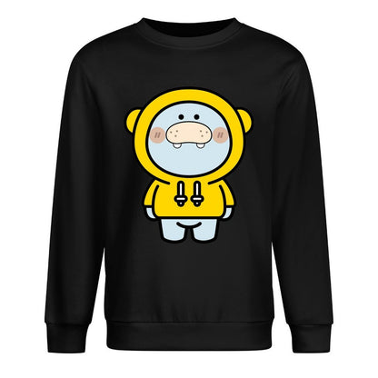 Front Patterned Long Sleeve TopDaily Smooth Feel