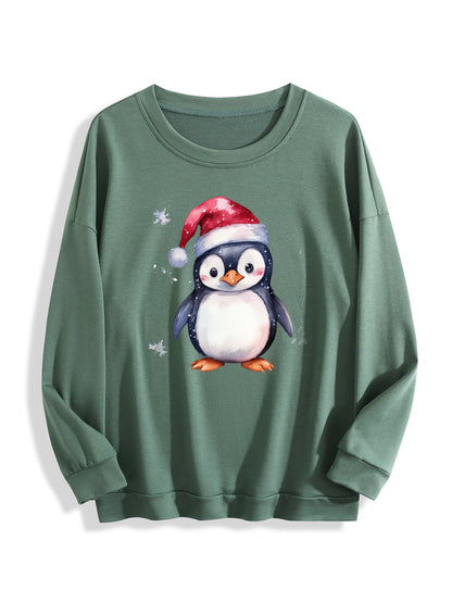Customized Christmas-themed hoodies are available pengunin