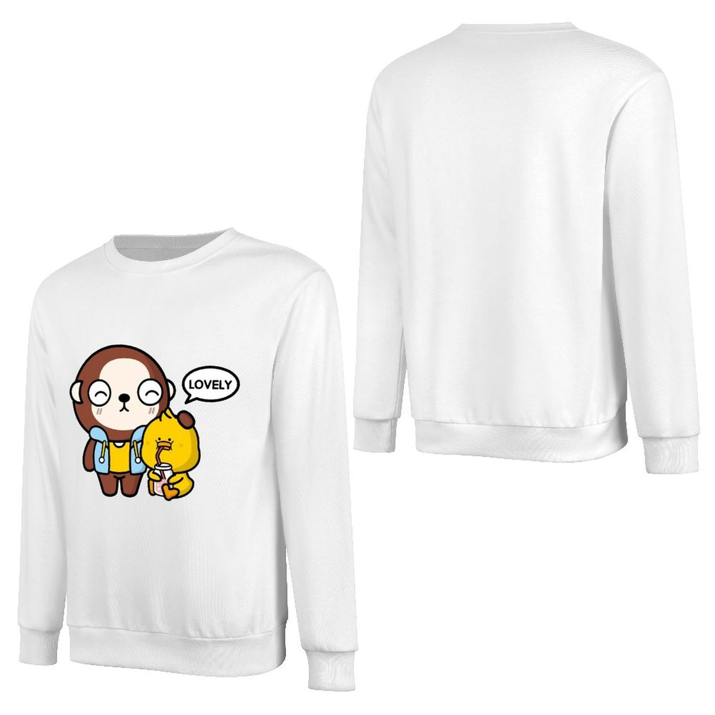 Front Patterned Long Sleeve TopLogo-Ready EasyWear