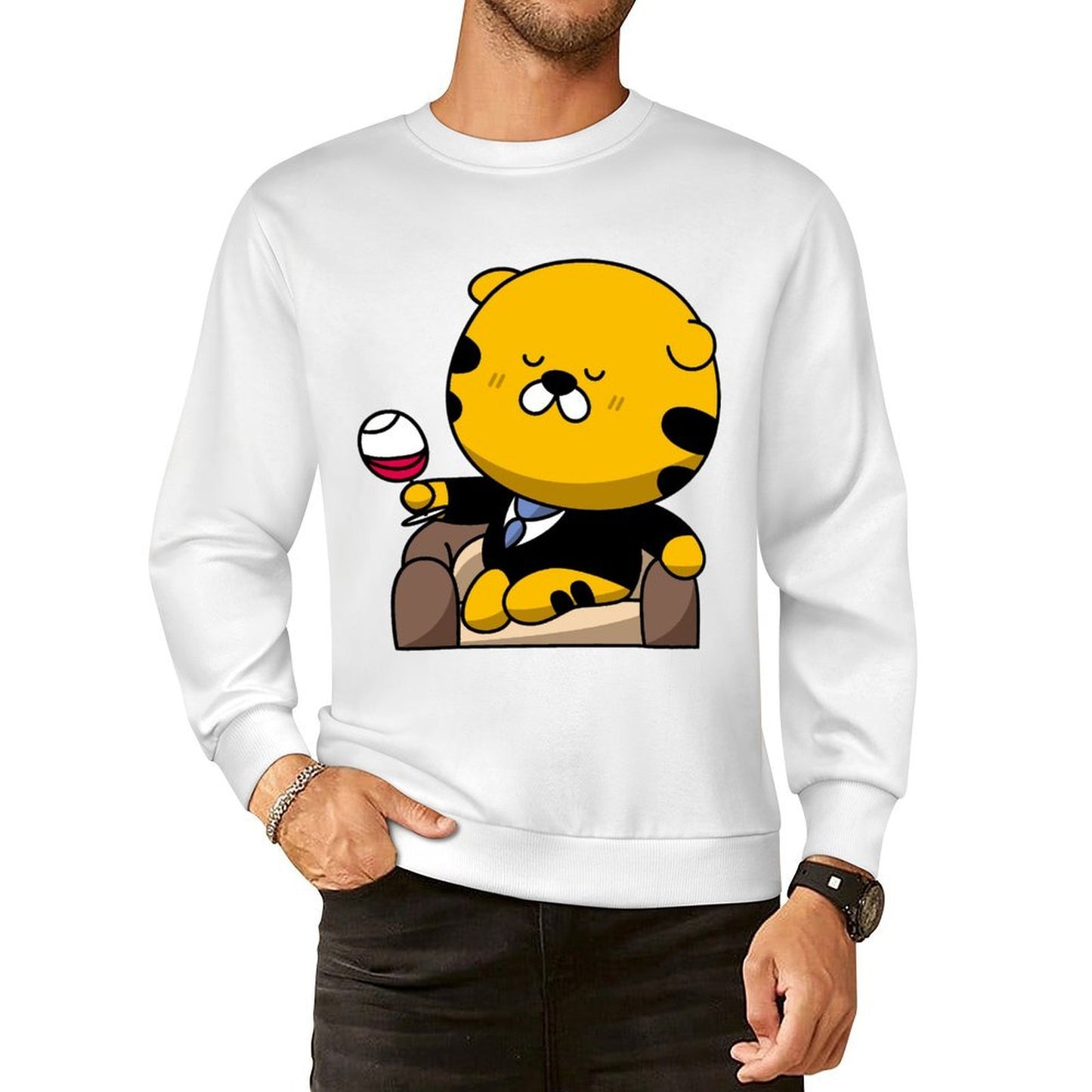 Front Patterned Long Sleeve TopNeat TrueStyle