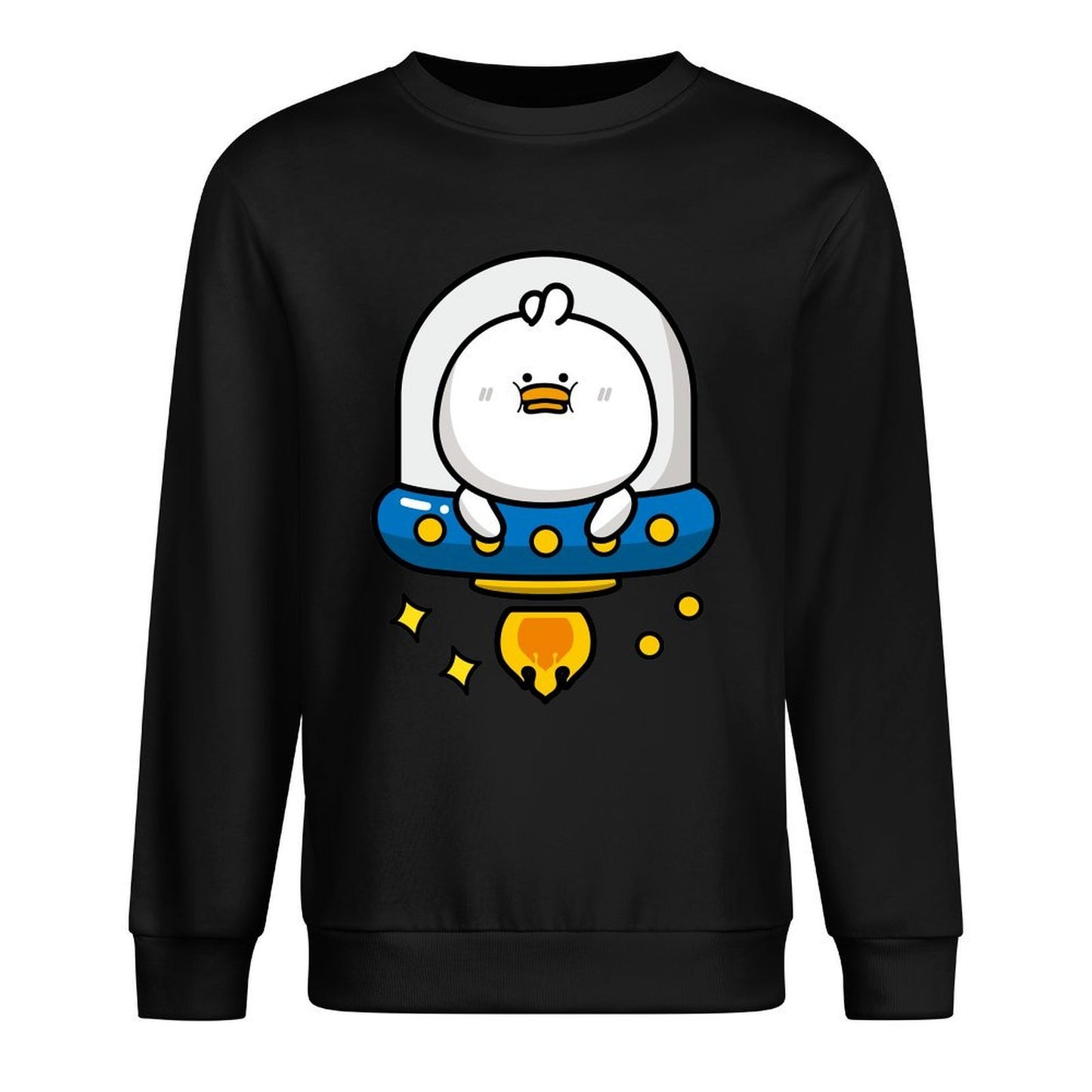 Front Patterned Long Sleeve TopCrew Neck Essential