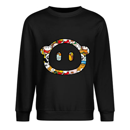 Front Patterned Long Sleeve TopBatch-Printed Moisture-Wicking