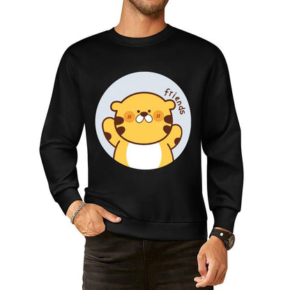 Front Patterned Long Sleeve TopCrew Neck EasyWear