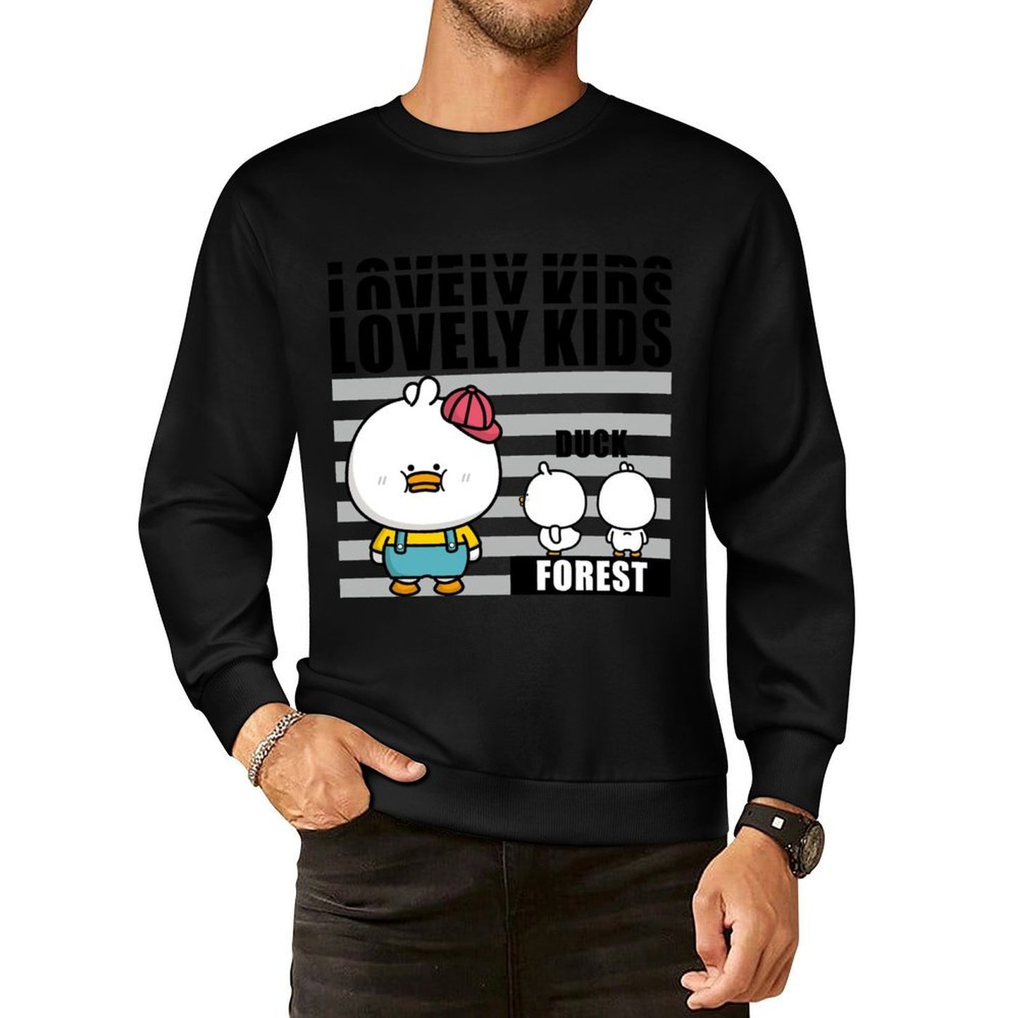 Front Patterned Long Sleeve TopWrinkle-Free Simple