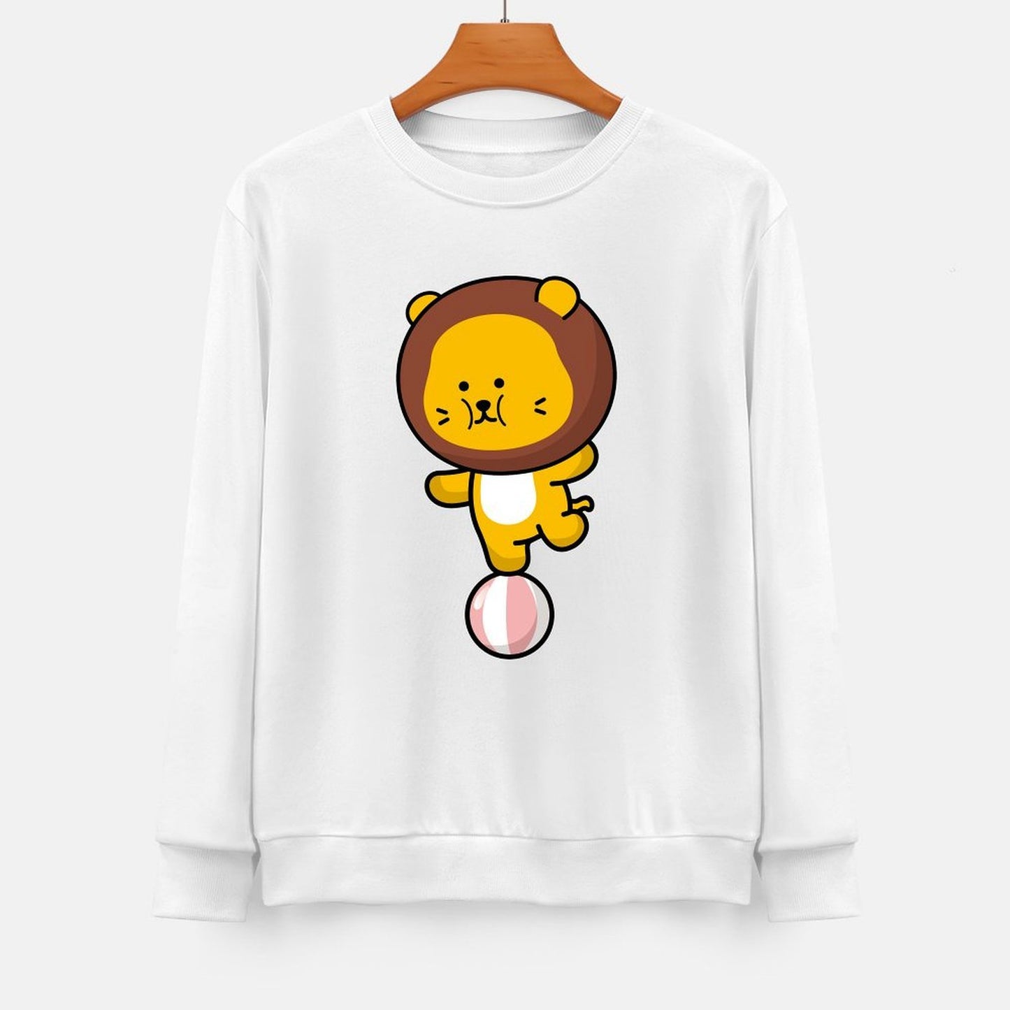 Front Patterned Long Sleeve TopSharp Regular