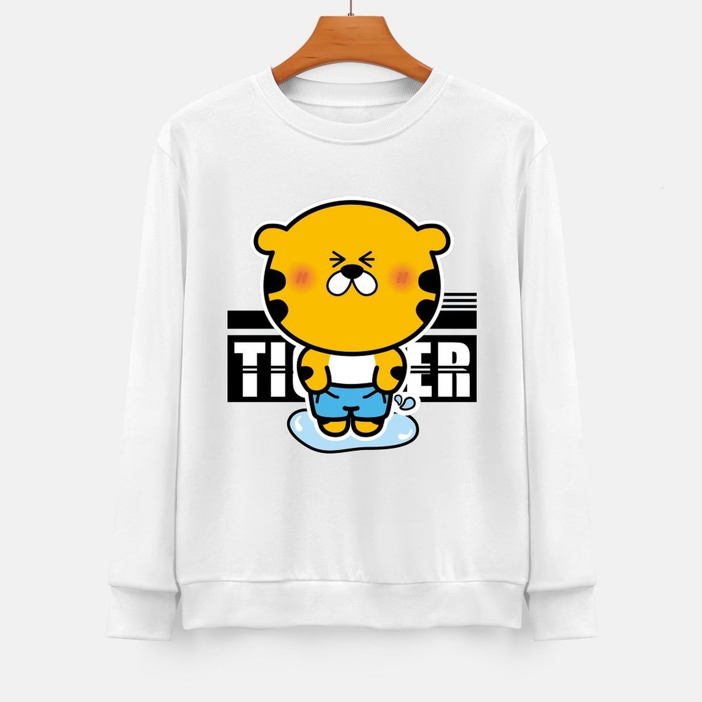 Front Patterned Long Sleeve TopHigh-Quality Sharp