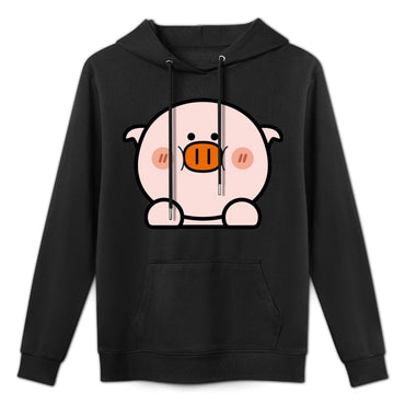 Crisp Print Simple Front Graphic Hoodies