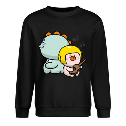 Front Patterned Long Sleeve TopSleek Retro
