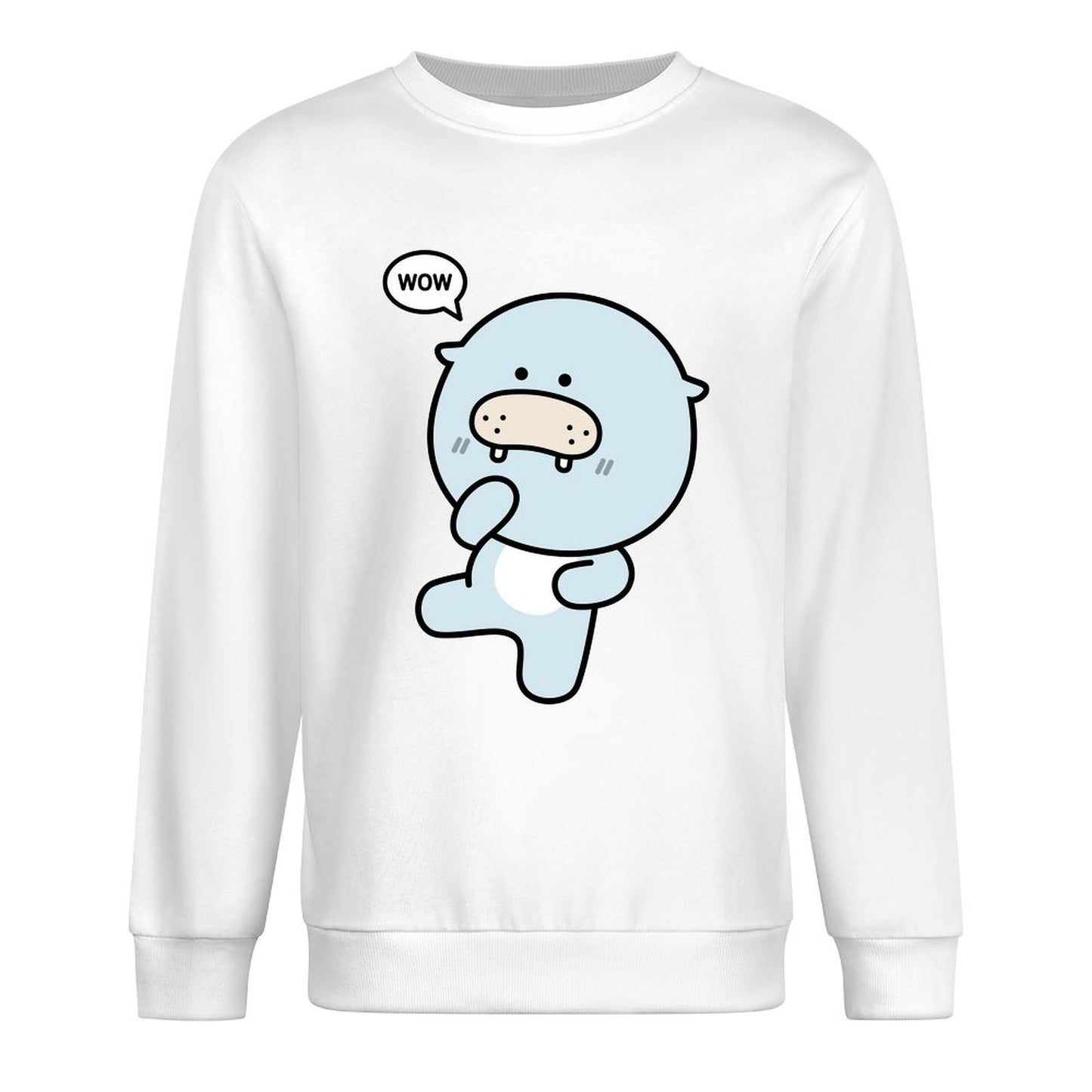 Front Patterned Long Sleeve TopDouble-Stitched SimpleFit