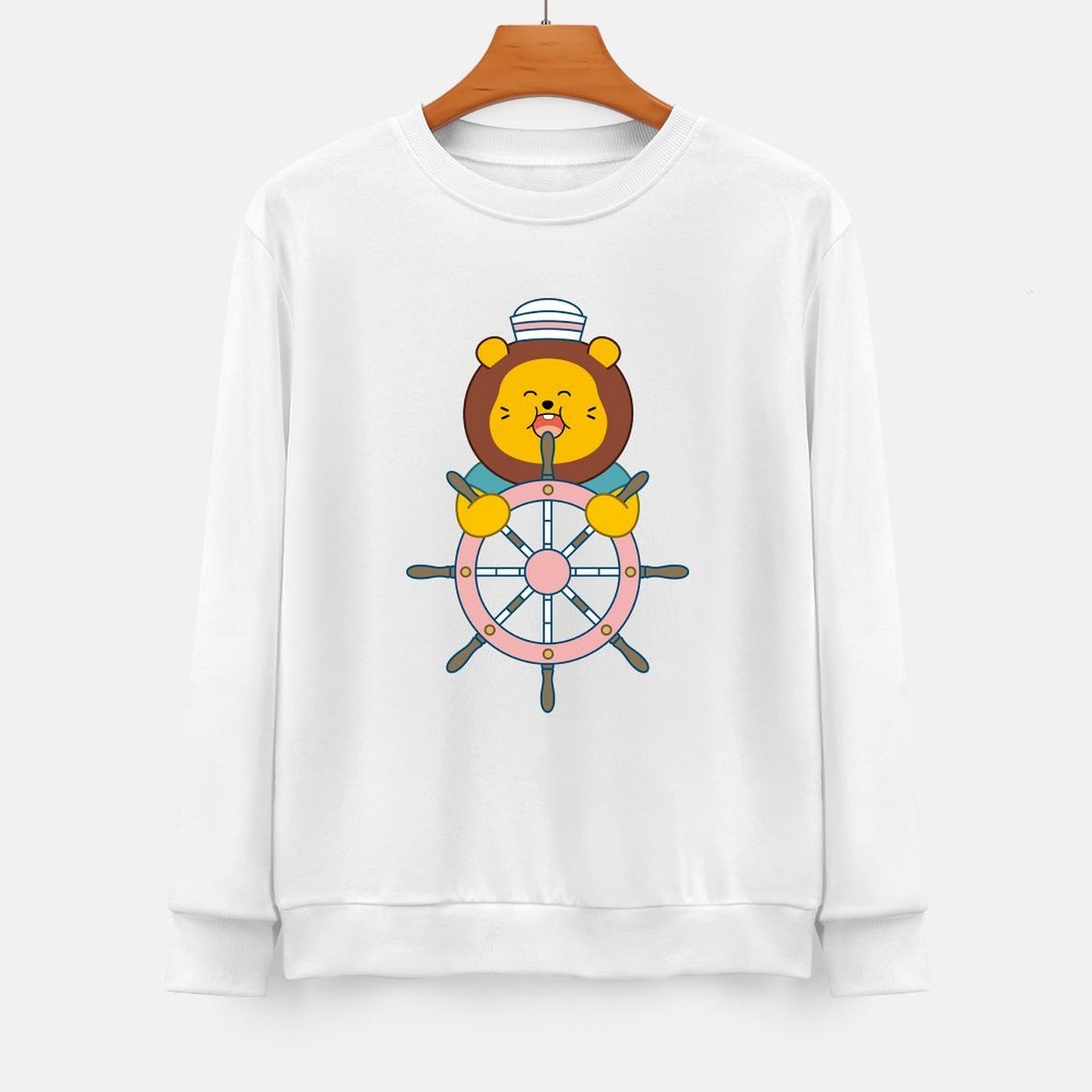 Front Patterned Long Sleeve TopBasic Classic