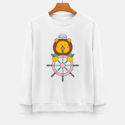 Front Patterned Long Sleeve TopBasic Classic