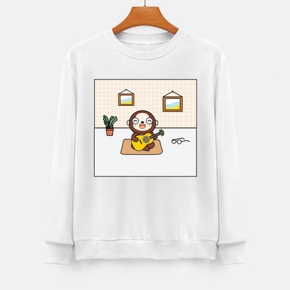 Front Patterned Long Sleeve TopStreetFit LooseFit