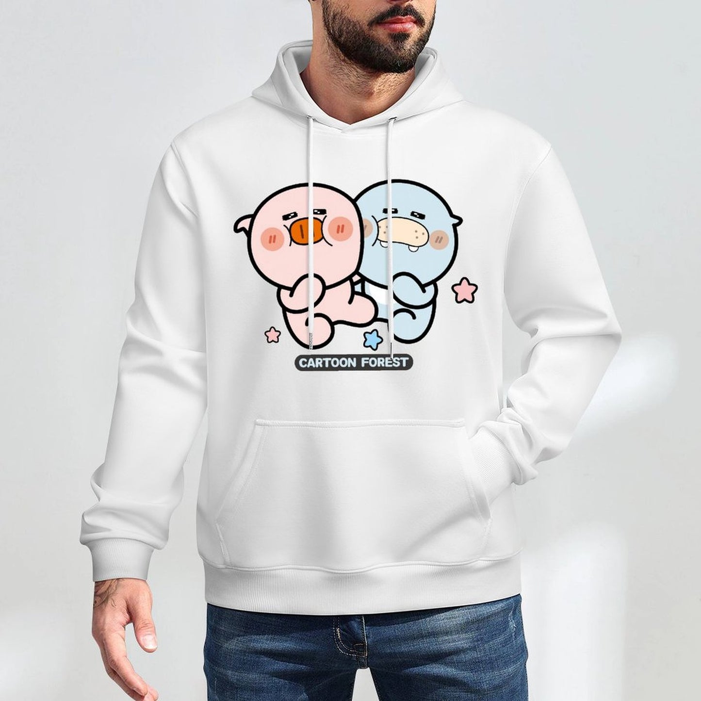 Original Solid Front Graphic Hoodies