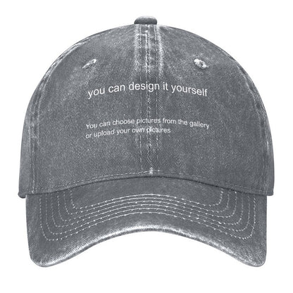 Washed Denim Hat Support personalized design