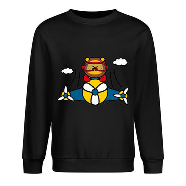 Front Patterned Long Sleeve TopUnisex Everyday