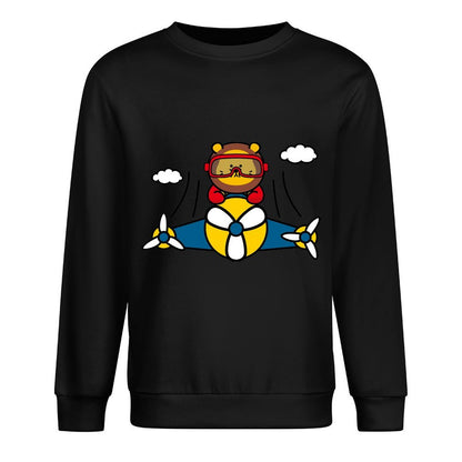 Front Patterned Long Sleeve TopUnisex Everyday