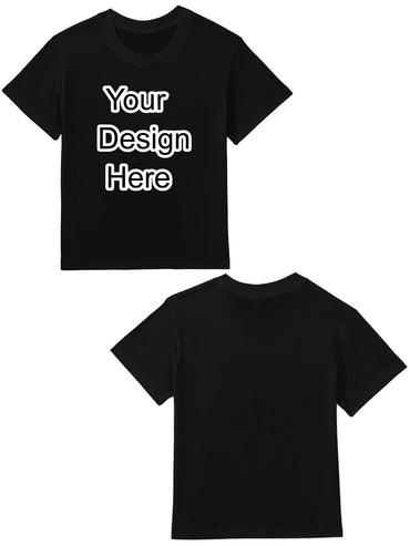 Custom Black Children's Heat Transfer T-Shirt