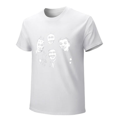 Inkmay Casual  Cotton T-shirt Four Faces With Different Expressions Unisex T-shirtUltra Durable Refined T-Shirt