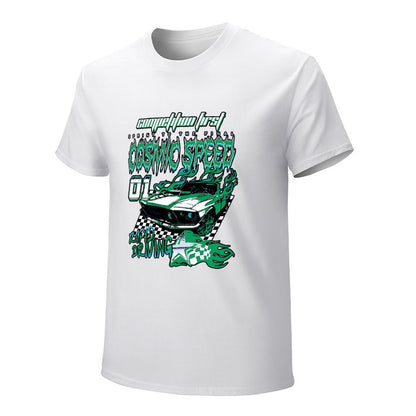 Inkmay Casual  Cotton T-shirt Cosmic Speed Car Racing Design Art Unisex T-shirtHeat-Transfer Comfort T-Shirt