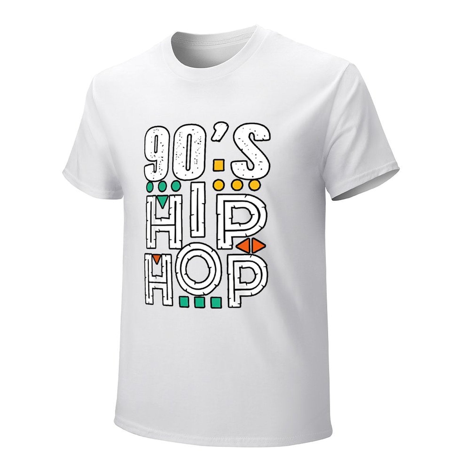 Inkmay Casual  Cotton T-shirt Nineties Hip Hop Pattern Print Design Unisex T-shirtHeavyweight Simple T-Shirt