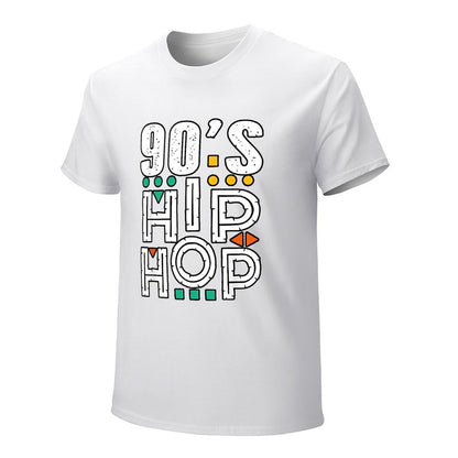 Inkmay Casual  Cotton T-shirt Nineties Hip Hop Pattern Print Design Unisex T-shirtHeavyweight Simple T-Shirt