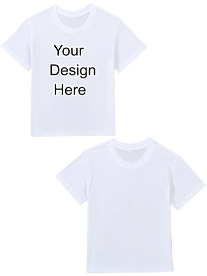 Custom white children's heat transfer T-shirt