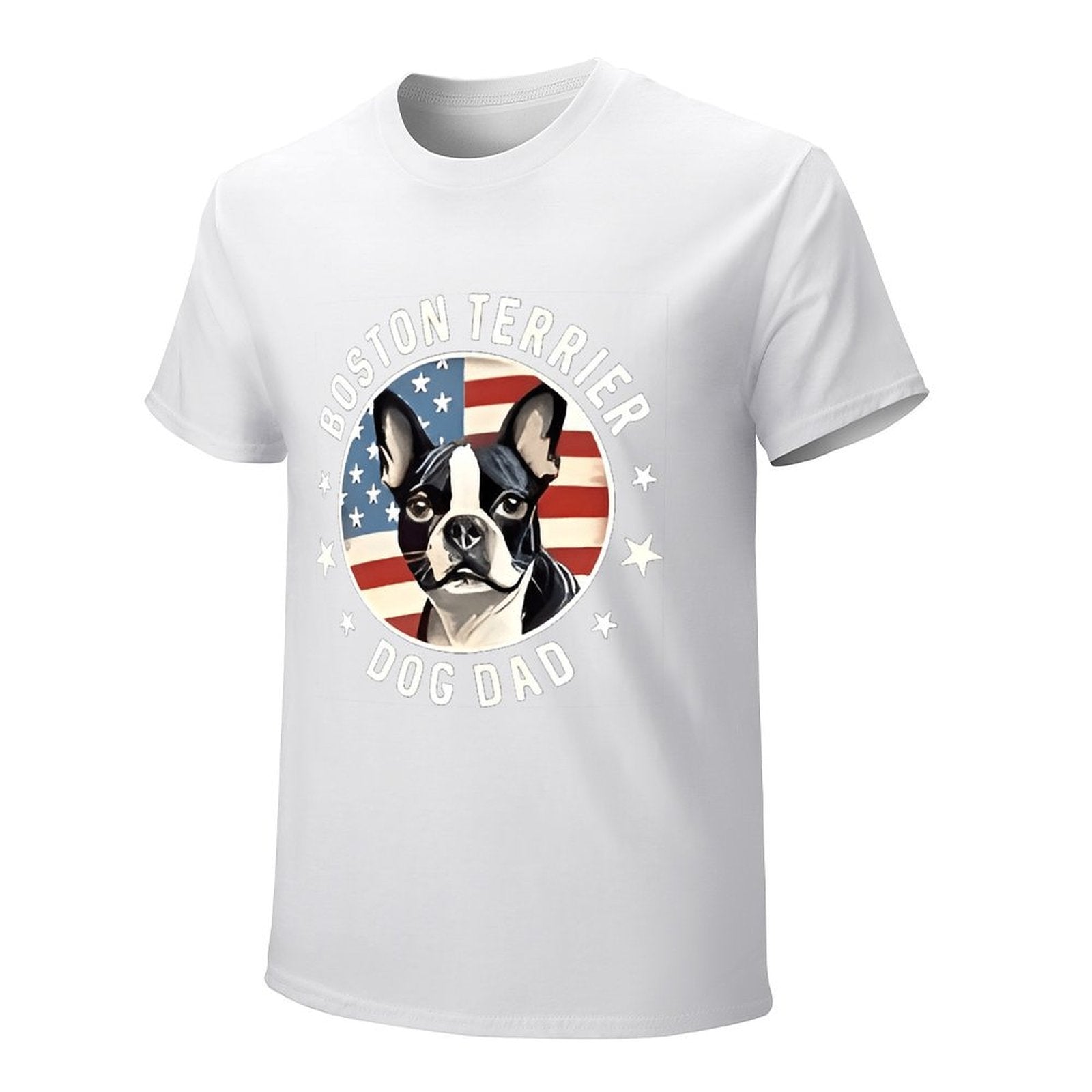 Inkmay Casual  Cotton T-shirt Bold Dog Face With Text Design Unisex T-shirtBold CleanCut T-Shirt