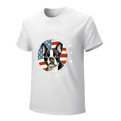 Inkmay Casual  Cotton T-shirt Bold Dog Face With Text Design Unisex T-shirtBold CleanCut T-Shirt