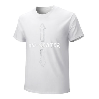 Inkmay Casual  Cotton T-shirt Two Seater Arrows On Gray Background Unisex T-shirtClassicStyle Printed T-Shirt