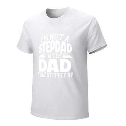 Inkmay Casual  Cotton T-shirt Worlds Best Dad Pattern Print Design Unisex T-shirtVintage SmoothWear T-Shirt