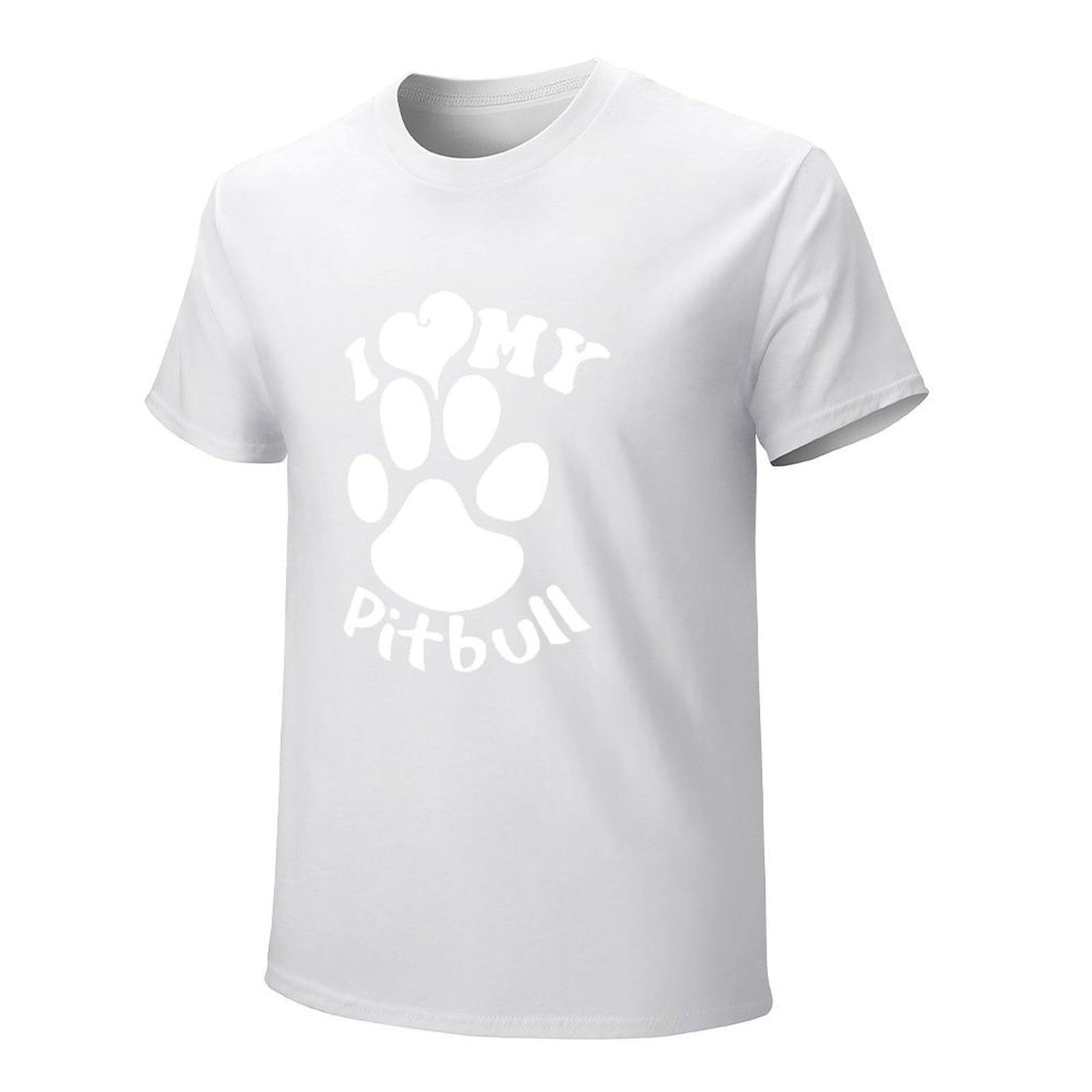 Inkmay Casual  Cotton T-shirt Paw Print With I Love My Unisex T-shirtAllDay AllSeason T-Shirt