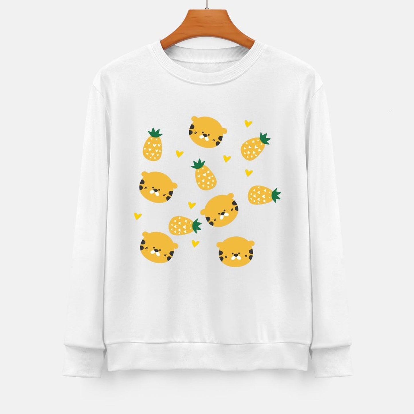 Front Patterned Long Sleeve TopStrong Tear-Resistant