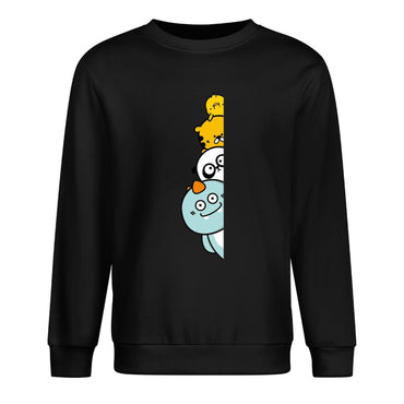 Front Patterned Long Sleeve TopFitted Basic